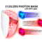 Kosmetisches Rot nahe geführtem Farbinfrarotsilikon der Lichttherapie-Masken-sieben