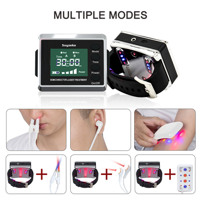 Portable Suyzeko Laser Hypertonie Uhr Photon Licht Physiotherapie 650nm