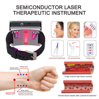 Portable Suyzeko Laser Hypertonie Uhr Photon Licht Physiotherapie 650nm